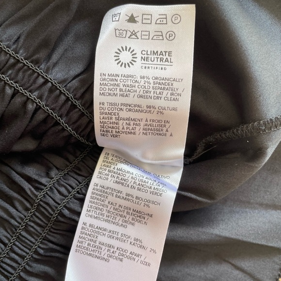 NEW Reformation Lauryn Elegant Cotton Black Top Bows | size 2 - Picture 10 of 11